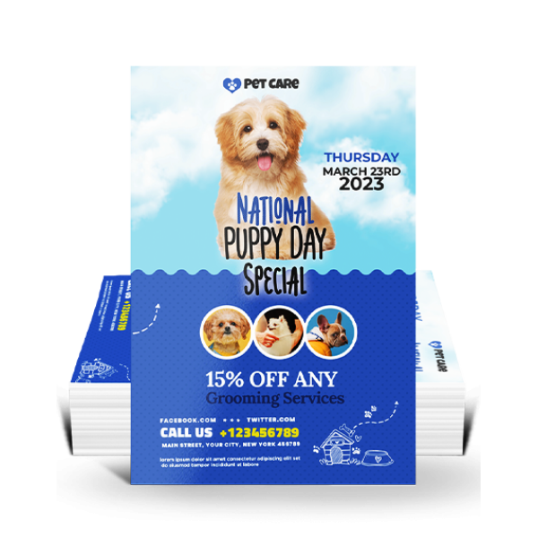 Puppy Day Flyer Design Package